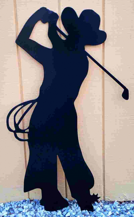 cowboy golfer lifesize silhouette
